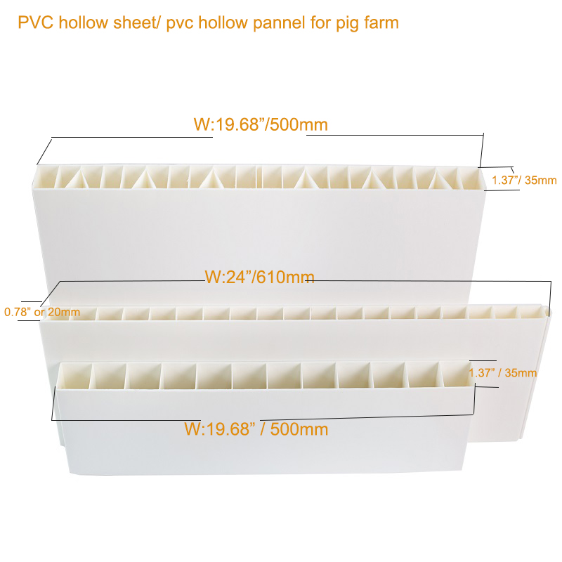 PVC-plast ihåliga delningspanelstaket för djuruppfödning